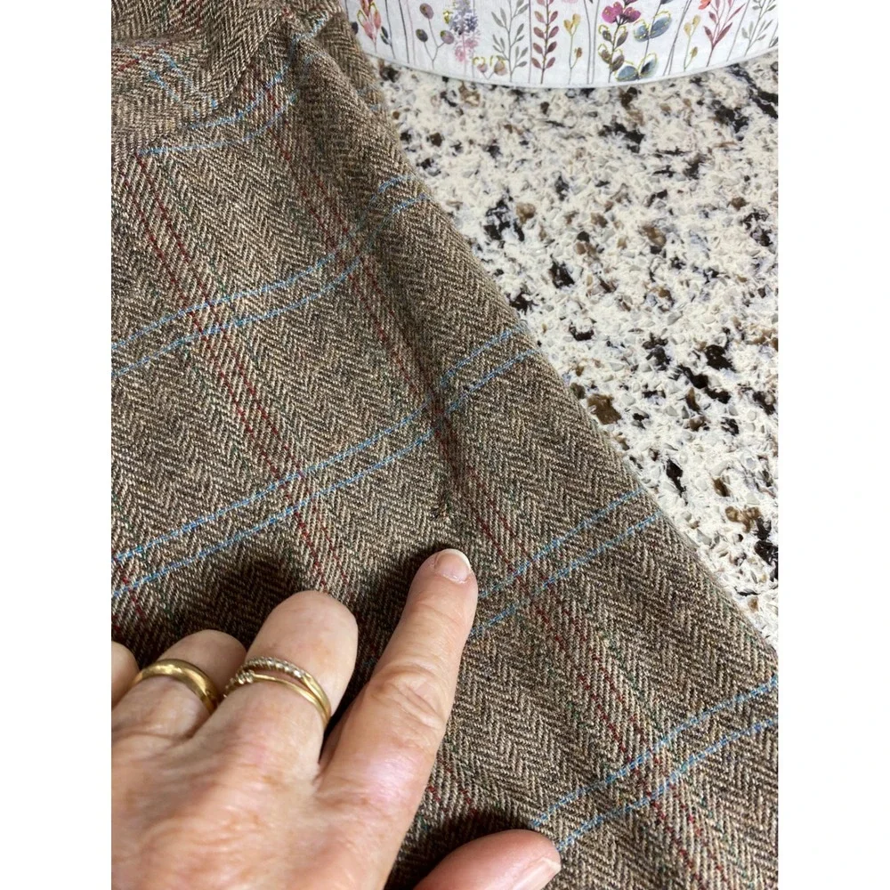 Vintage Pendleton Wool Trail Shirt Men L Brown Plaid Excellent Elbow Patches